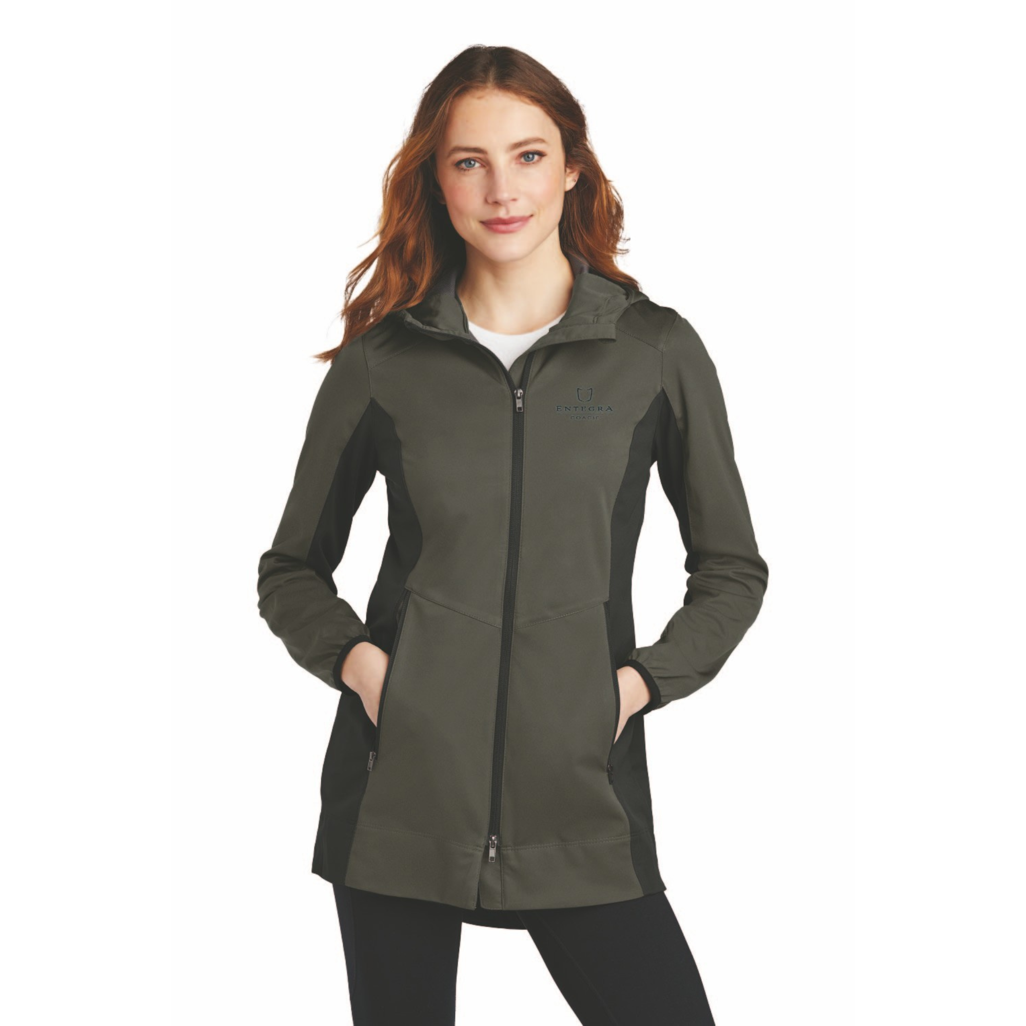 Port Authority® Ladies' Active Hooded Soft Shell Jacket