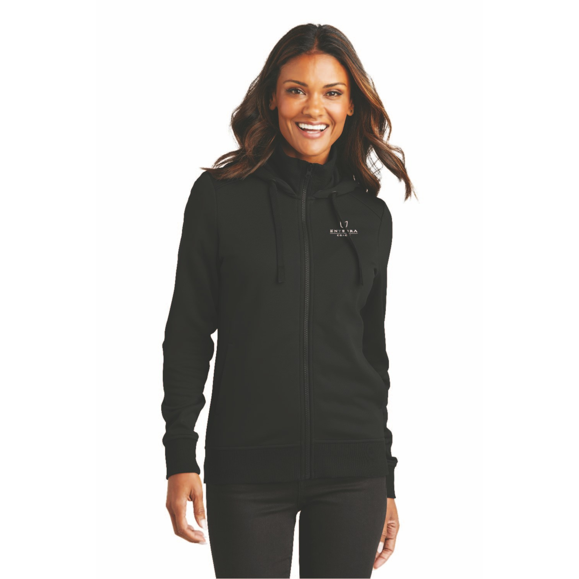 Port Authority® Ladies Smooth Fleece Hooded Jacket